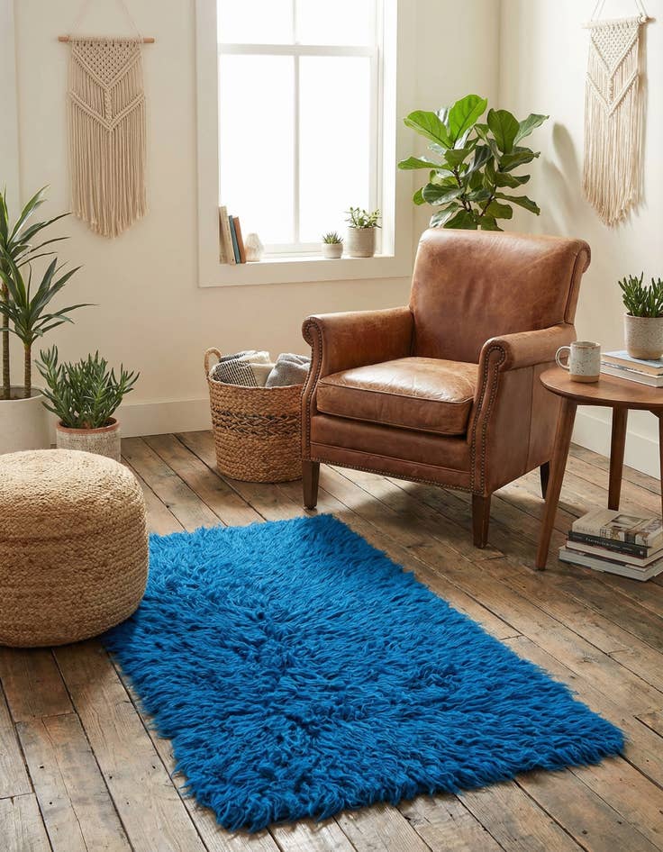 Detail image of 1' 7 x 3' 7  Hand Knotted Moroccan Wool Rug