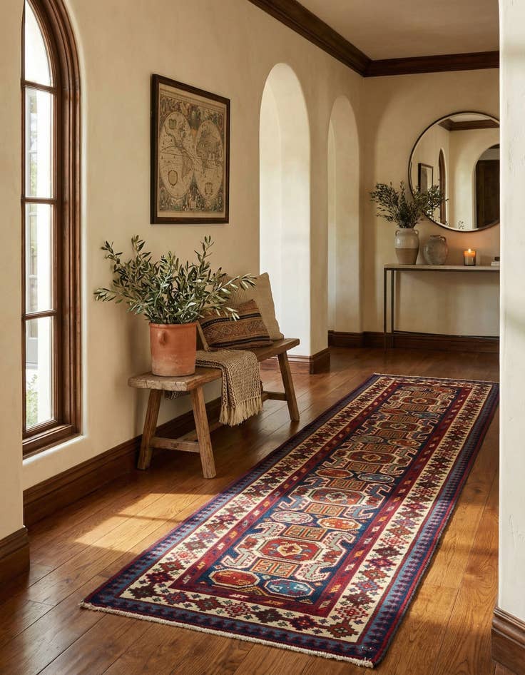 Detail image of 2' 11 x 11' 4  Hand Knotted Moroccan Wool Runner Rug