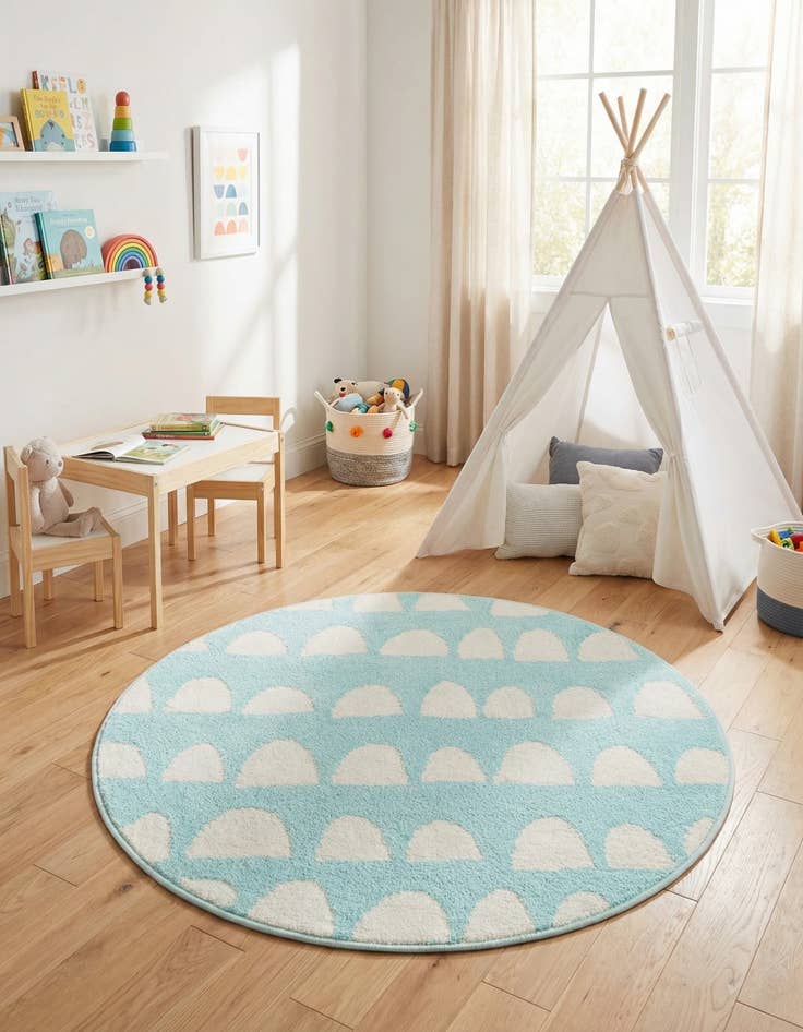 Detail image of 3' 3 x 3' 3 Whimsy Kids Round Rug