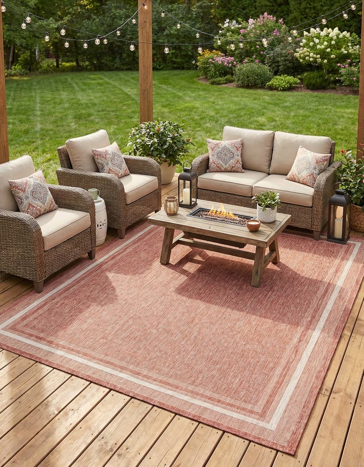 10' x 13' 1 Easy-Clean Border Indoor / Outdoor...