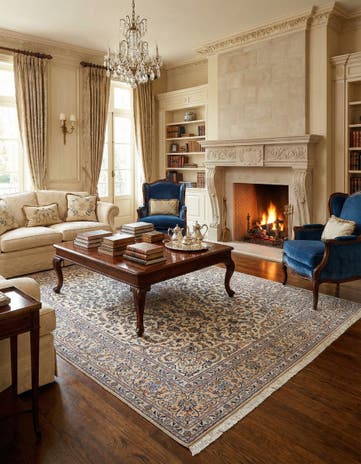 8' 4 x 12' 1 Kashan Wool Rug