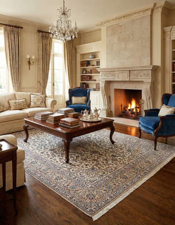 8' 4 x 12' 1 Kashan Wool Rug