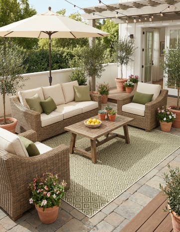 9' x 12' Easy-Clean Jill Zarin Costa Rica Indoor / Outdoor Rug