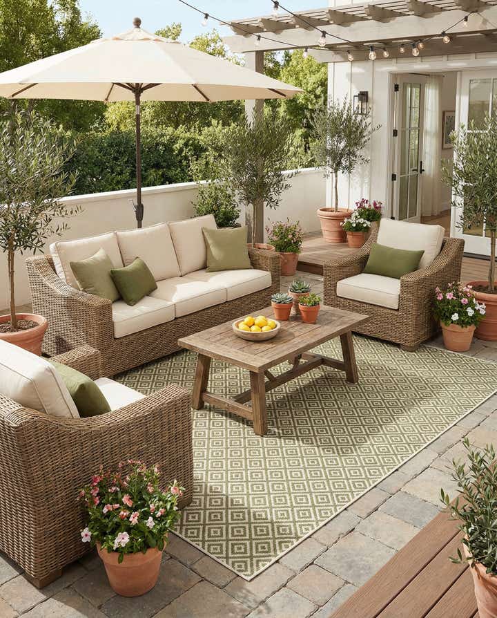 9' x 12' Easy-Clean Jill Zarin Costa Rica Indoor / Outdoor Rug
