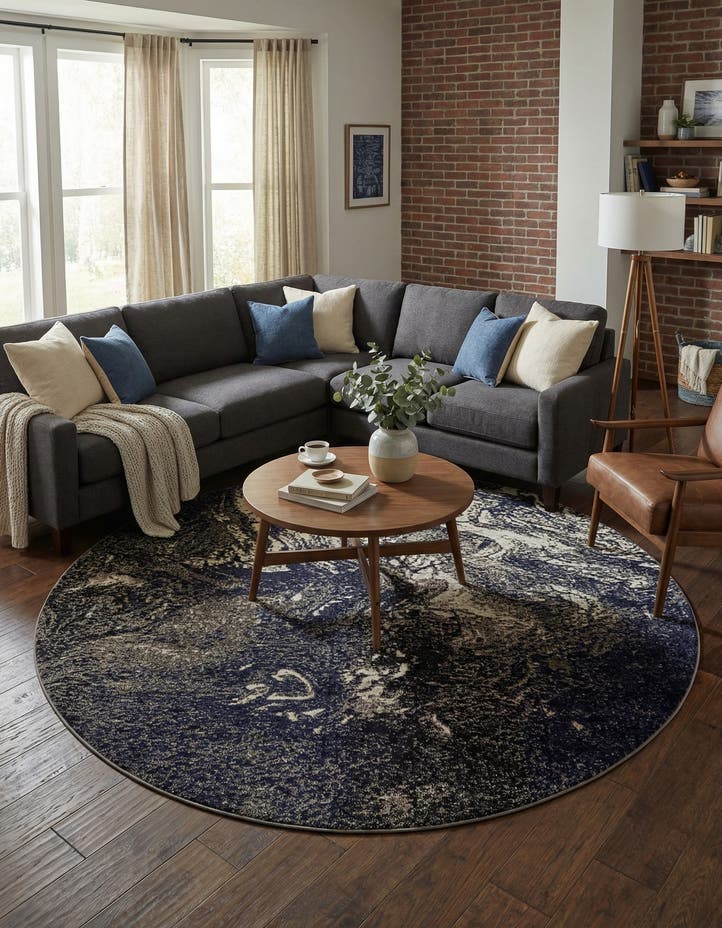 7' 10 x 7' 10 Washable Haerfest Round Rug