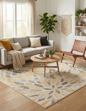 Yellow Charleston Square Rug
