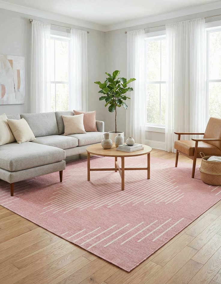 Detail image of 10' 8 x 10' 8  Washable Modern Indoor / Outdoor Square Rug