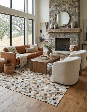 5' 4 x 7' 6 Cowhide Stocks Rug