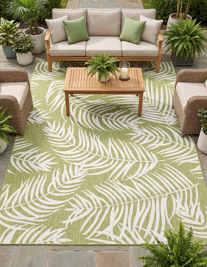 9' x 12' Easy-Clean Botanical Indoor / Outd...