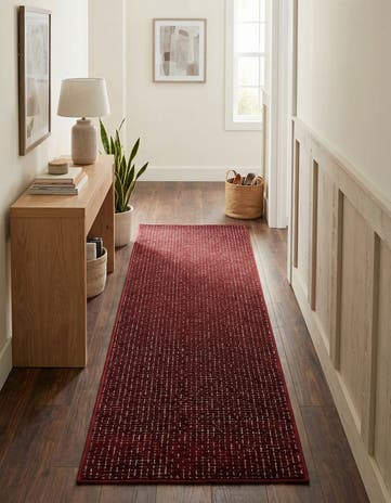 Burgundy Red Aakaar Runner Rug