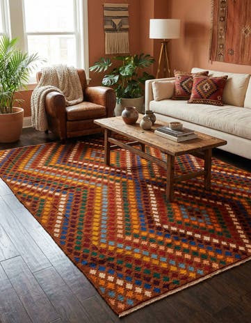 6' 2 x 8' 3 Hand Knotted Balouch Wool Rug