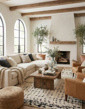 5' 7 x 8' 3 Hand Knotted Moroccan Wool Rug