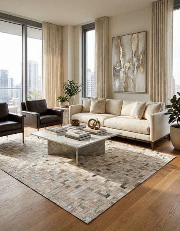 5' 4 x 7' 4 Cowhide Rug