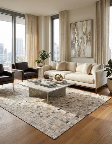 5' 4 x 7' 4 Cowhide Rug