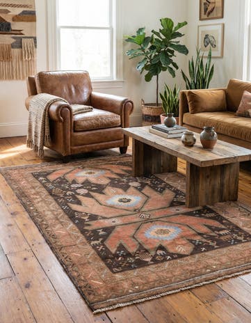 3' 7 x 6' Hand Knotted Ultra Vintage Persian Wool Rug