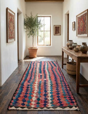 5' x 11' 2 Hand Woven Kilim Fars Wool Runner Rug
