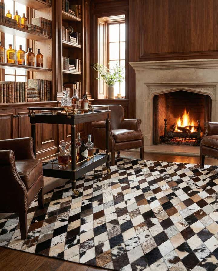 4' 8 x 6' 9 Cowhide Stocks Rug