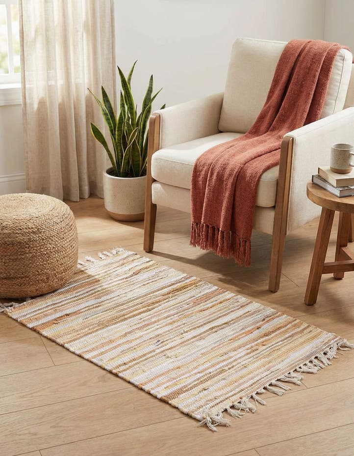 2' 2 x 3' Hand Woven Chindi Cotton Rug