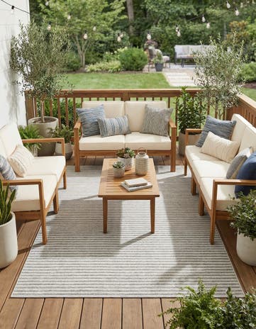6' x 9' Easy-Clean Sabrina Soto Indoor / Outdoor Rug
