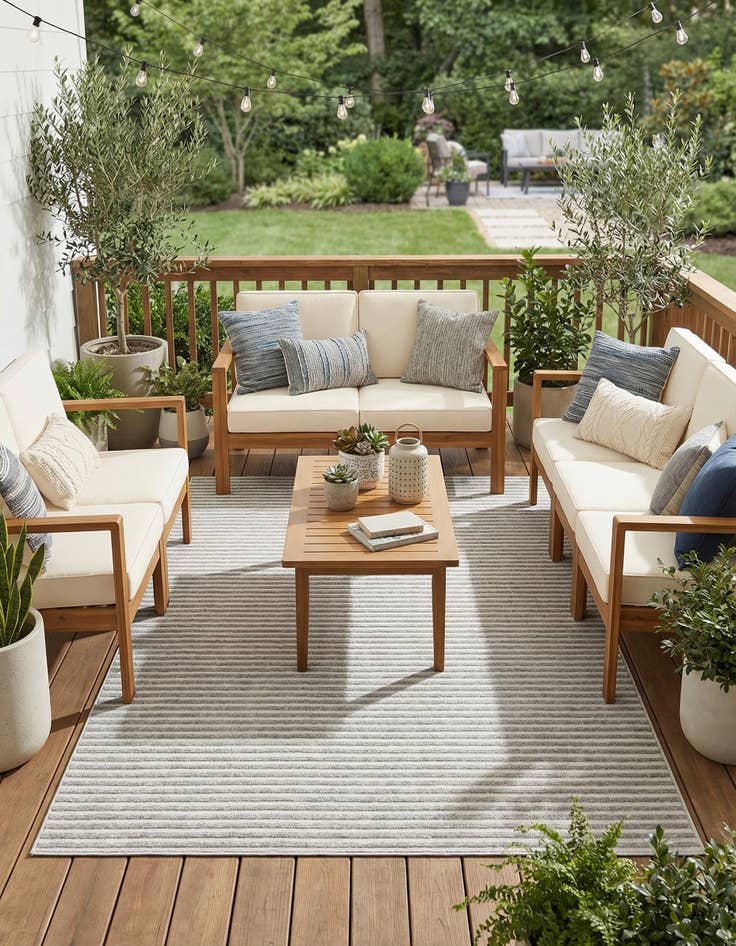 Detail image of 6' x 9' Easy-Clean Sabrina Soto Indoor / Outdoor Rug