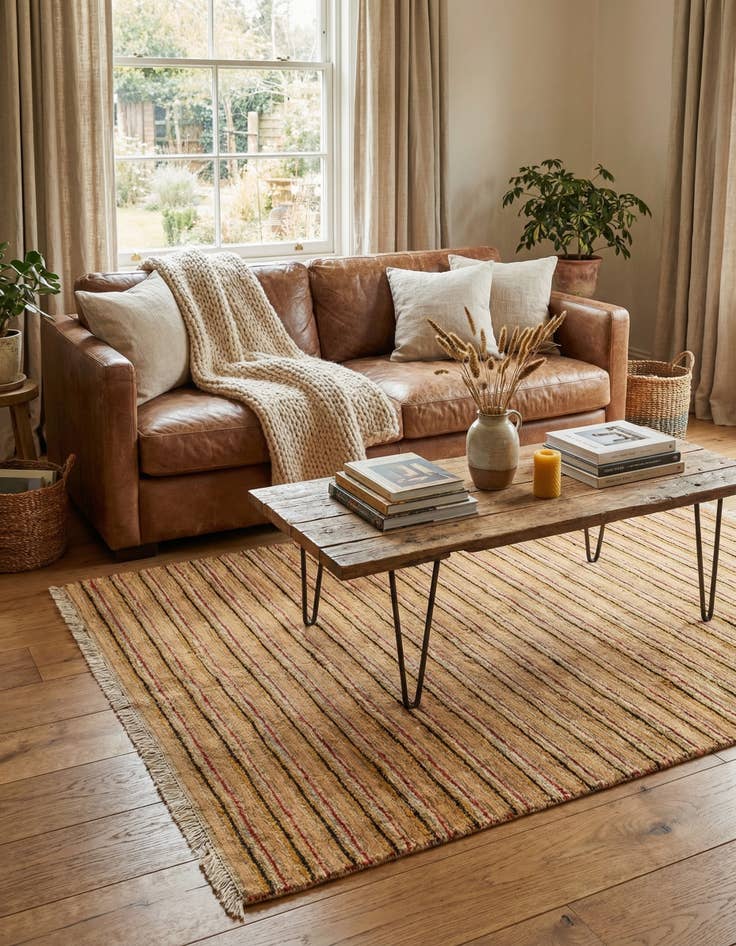 Detail image of  3' 10 x 6' 1  Hand Knotted Modern Ziegler Rug