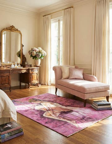 3' 9 x 5' 2 Hand Knotted Ultra Vintage Persian Wool Rug