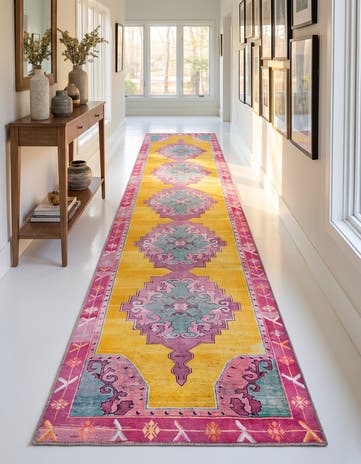 2' 6 x 14' Washable Timeless Runner Rug