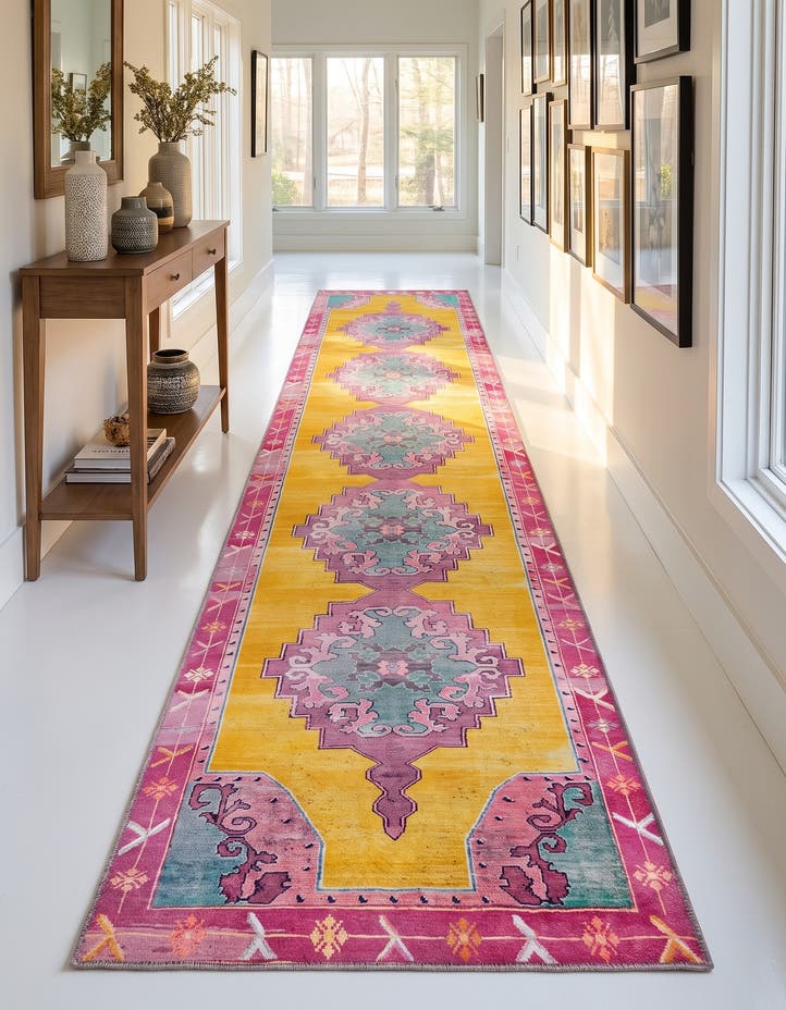 2' 6 x 14' Washable Timeless Runner Rug