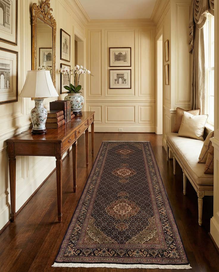 Detail image of 2' 9 x 10' 2 Tabriz Mahi Wool Runner Rug
