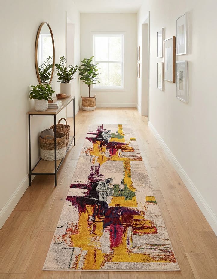 2' 7 x 10' Washable Hyacinth Runner Rug