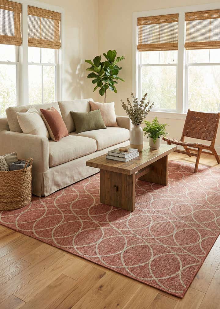 7' 10 x 11' Easy-Clean Trellis Indoor / Outdoor Rug