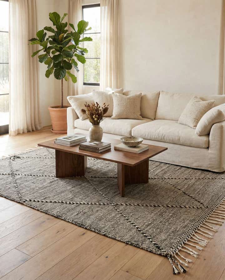 5' 2 x 8' 5 Hand Knotted Moroccan Wool Rug