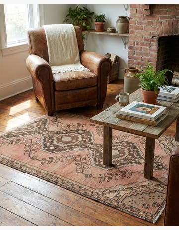 3' 4 x 4' 5 Hand Knotted Ultra Vintage Persian Wool Rug