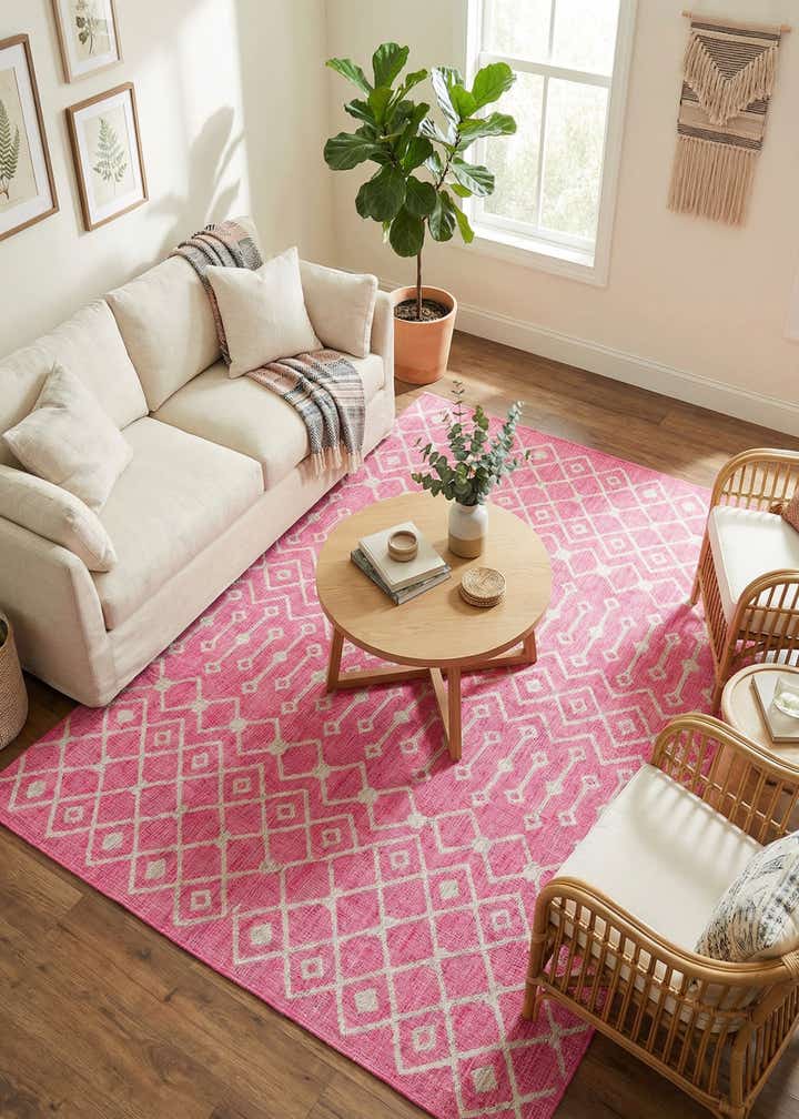 7' x 10' Easy-Clean Lattice Indoor / Outdoor Rug