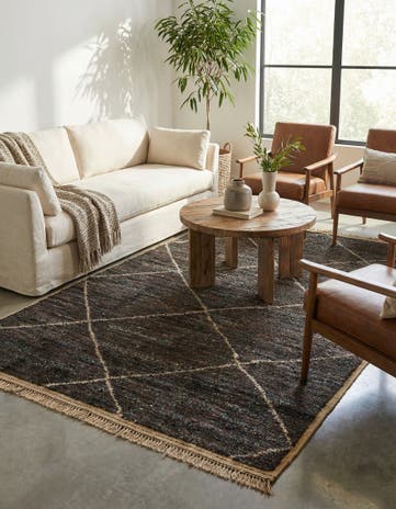 5' 3 x 8' 7 Hand Knotted Moroccan Wool Rug