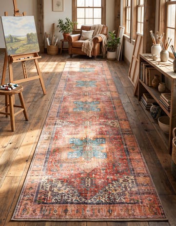 2' 6 x 14' Washable Timeless Runner Rug