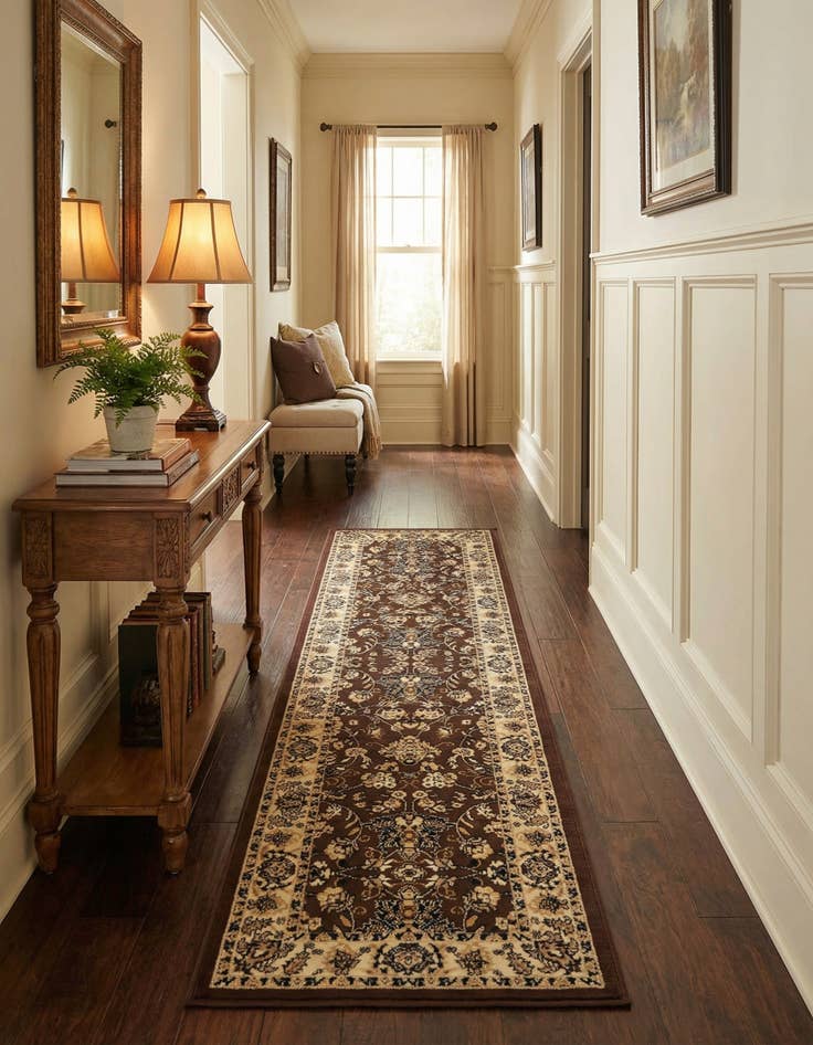 Detail image of 2' 7 x 10' Kashan Design Runner Rug