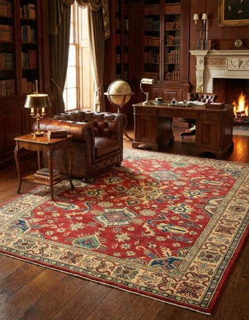 6' 7 x 9' 5 Hand Knotted Kazak Rug