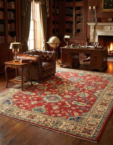 6' 7 x 9' 5 Hand Knotted Kazak Rug
