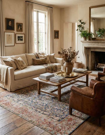 6' 7 x 9' 3 Hand Knotted Ultra Vintage Persian Wool Rug