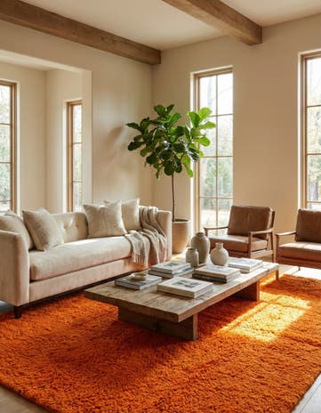 5' x 6' 5 Hand Knotted Moroccan Wool Rug