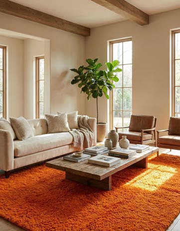 5' x 6' 5 Hand Knotted Moroccan Wool Rug