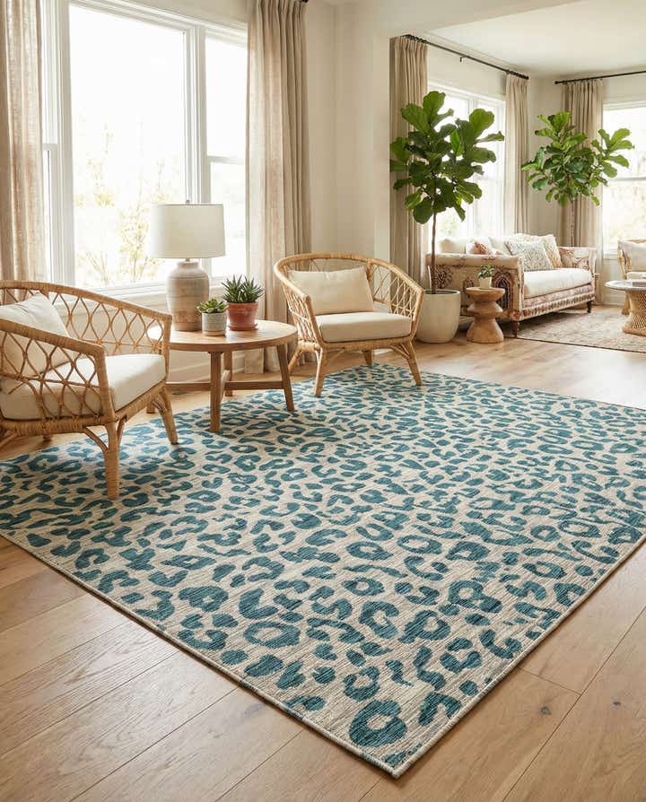 9' x 12' Easy-Clean Safari Indoor / Outdoor Rug