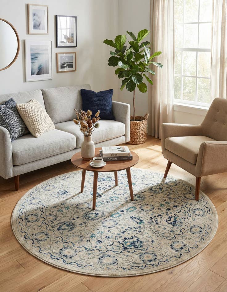 Detail image of 5' 3 x 5' 3 Stockholm Round Rug