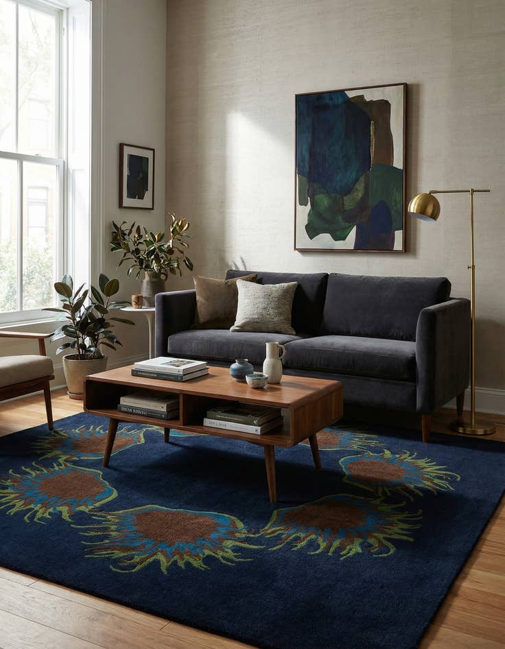 Detail image of 7' 5 x 7' 7 Luna Wool Square Rug