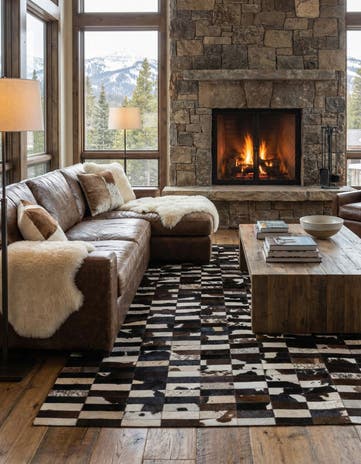 4' 11 x 7' 11 Cowhide - Patchwork Rug