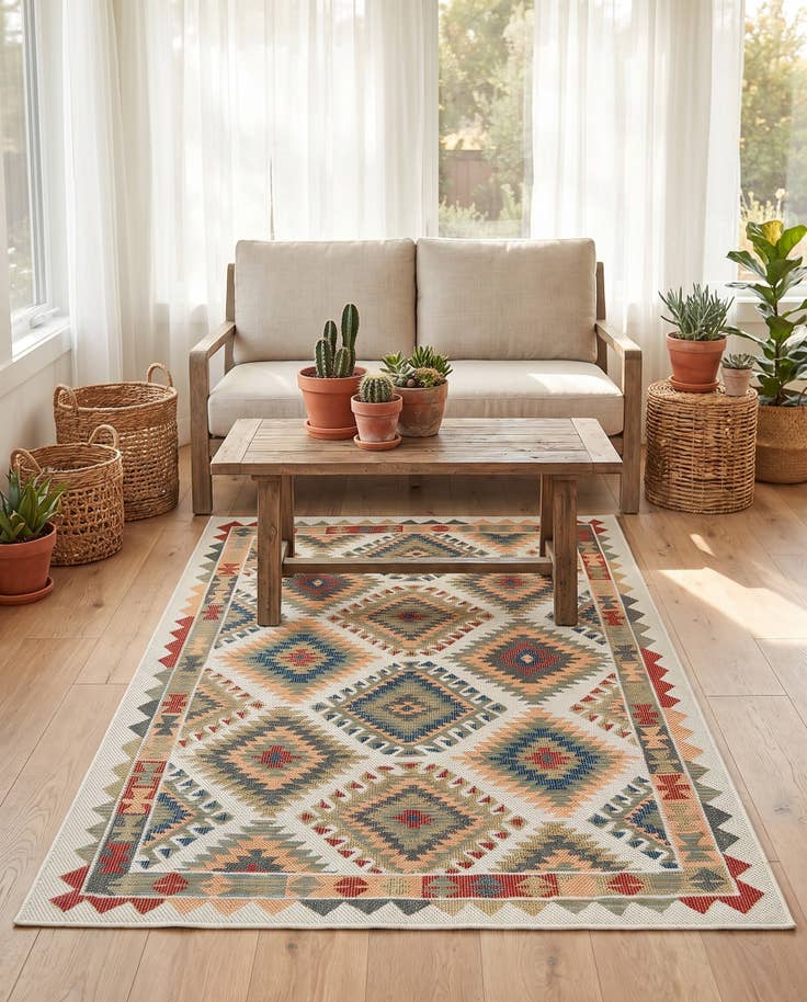Detail image of 5' 3 x 8' Easy-Clean Baja Indoor / Outdoor Rug