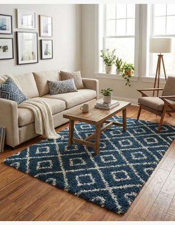 5' 3 x 8' Trellis Shag Rug