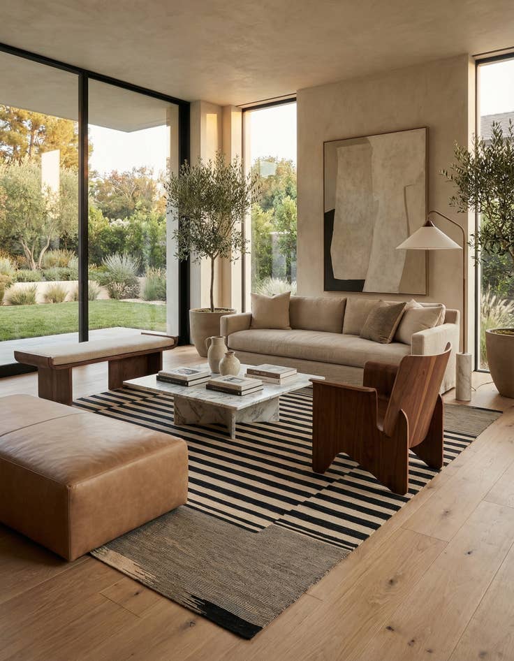 Detail image of  8' 2 x 9' 7  Hand Woven Kilim Modern Wool Rug