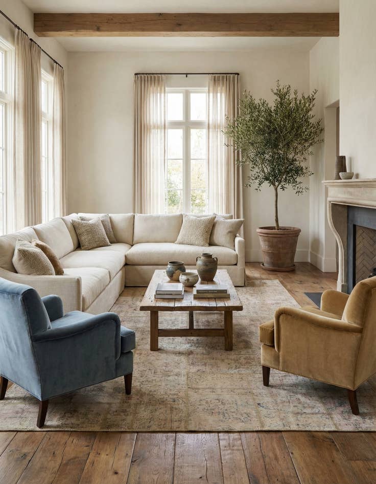 Detail image of 6' 9 x 10'  Hand Knotted Ultra Vintage Persian Wool Rug